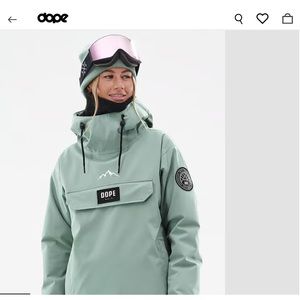 Women’s mint green insulated DOPE snow snowboard jacket